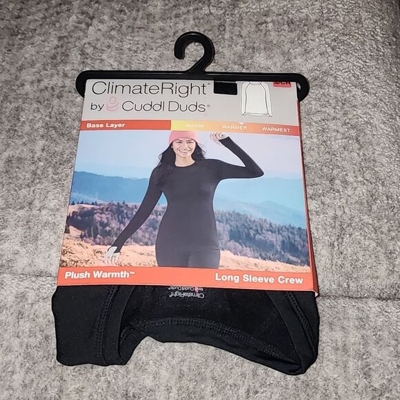 ClimateRight by Cuddl Duds Women's Plush Warmth Crew Neck Base Layer Top Size S - Picture 1 of 7